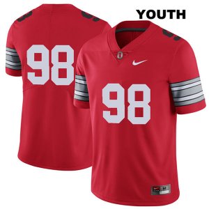 Youth NCAA Ohio State Buckeyes Jerron Cage #98 College Stitched 2018 Spring Game No Name Authentic Nike Red Football Jersey MF20J40MQ